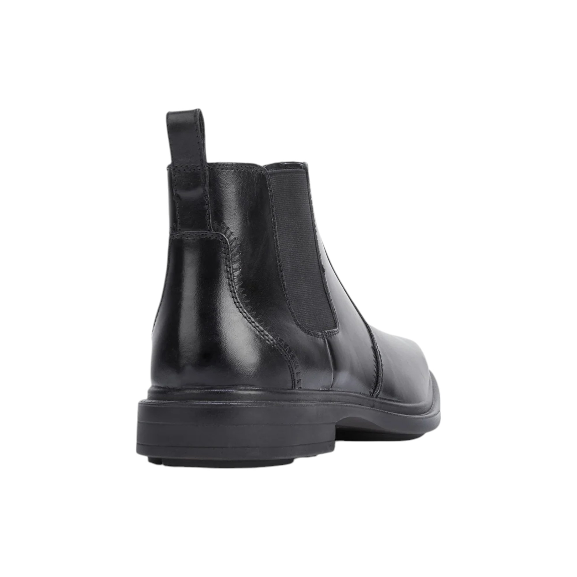 Mens Hush Puppies Deacon Extra Wide Mens Black Leather Work
